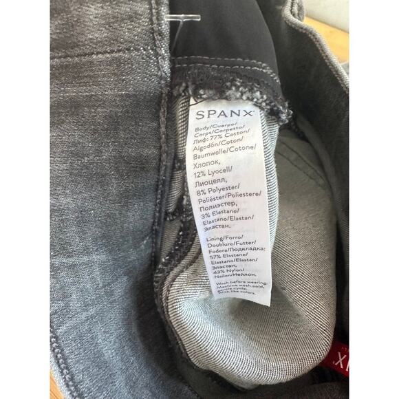 SPANX DISTRESSED ANKLE SKINNY JEANS LEGGINGS 20213R VINTAGE GREY SIZE Large - Picture 6 of 6